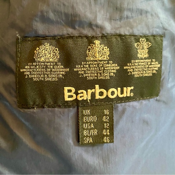 Barbour Navy Quilted Jacket Women’s US 12 EU 42 - Picture 9 of 9